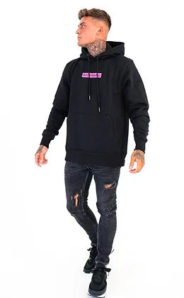 Boom Bang (Pink Box Logo) Hoodie (Black)
